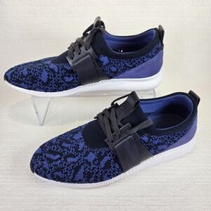 Cole Haan Studio Grand Knit Sneakers Blue Animal Print‎ Breathable Women's 7.5 B